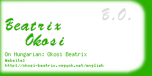 beatrix okosi business card